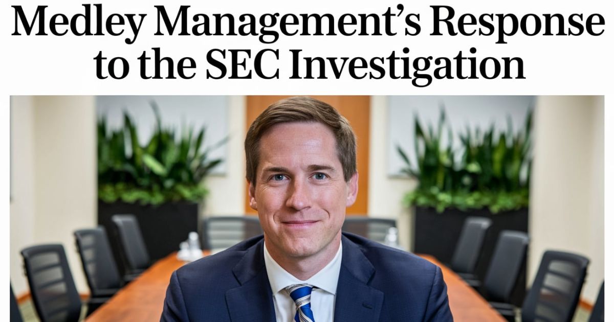 Medley Management's Response to the SEC Investigation