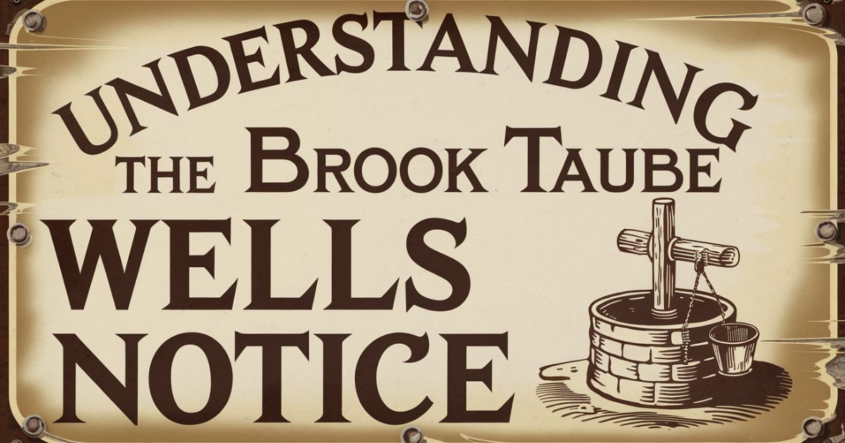 Understanding the Brook Taube Wells Notice